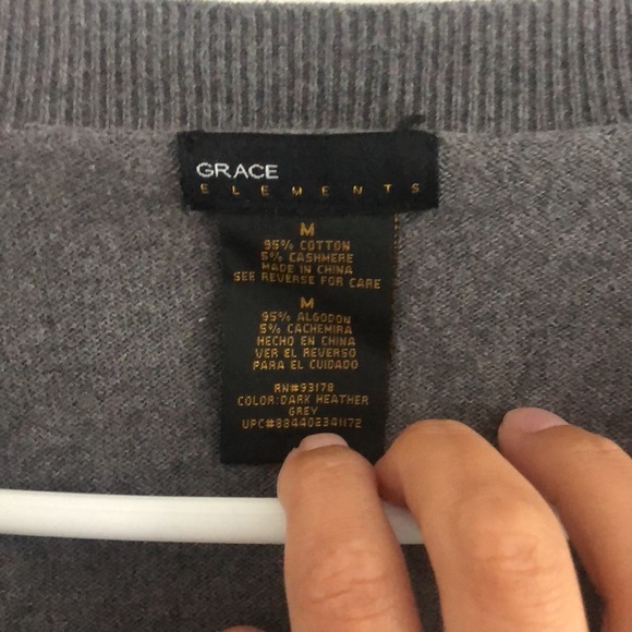 Grace Elements Gray Sweater - Picture 2 of 3